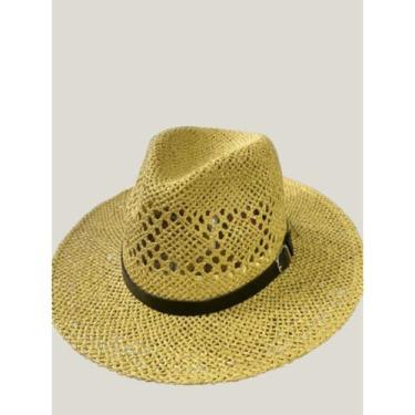 Imagem de chapéu de palha  efeito renda  renda adulto moda verão chapéu de casua