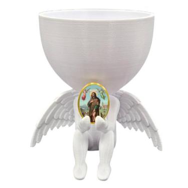 Imagem de Anjo da Guarda Anjinho São Roque Vasinho Decoração - Point da Fe