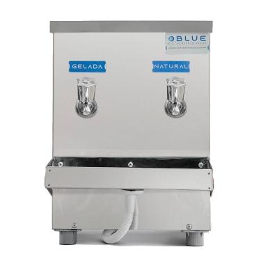 Imagem de Bebedouro Purificador Industrial Blue Bancada 2 Torneiras Natural E Gelada 10L PIB10L127VN-2T Inox 110V