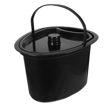 Imagem de YLFFFZZZ 2 peças para urinol urinol balde urina para homens idosos bidê portátil cabeceira cômoda balde penico urinol viagem urina crianças componente mictório com capa plástico infantil