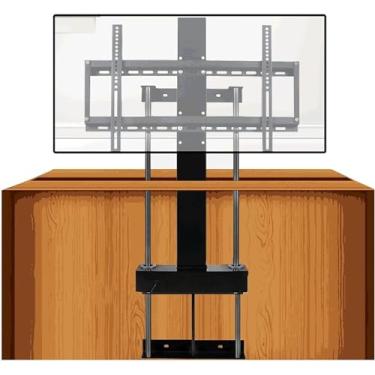 Imagem de CUTPOIY Suporte de parede para TV com elevador motorizado com controle remoto, pode ser escondido no armário, serve para TV de 37 a 75 polegadas para TVs de 26 a 70 polegadas