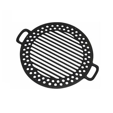 Imagem de Chapa Grelha Reta para Gengiskan Redonda de Ferro Fundido