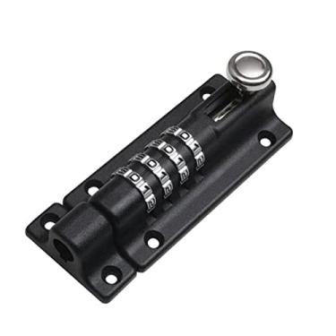 Imagem de AIUCO Fechadura de segurança, combinação de cadeado de 4 dígitos, combinação de cadeado com parafuso deslizante, armário de comunicação, fechadura com senha