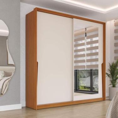 Imagem de Guarda Roupa Casal com 2 Portas de Correr 2 Gavetas e Espelho 240849 L