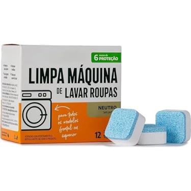 Imagem de Limpa Maquina de Lavar Roupas em Tabletes/Pastilhas kit c/12 unds de 15g (180g) 12 Ciclos de Limpeza e Higienização para todas as maquinas de Lavar Roupas c/tampa frontal ou superior