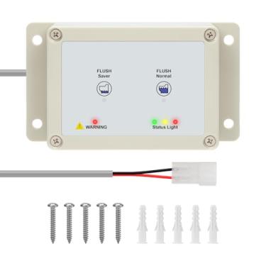 Imagem de Painel de interruptor de vaso sanitário 36387 RV, interruptor de parede com modo de descarga dupla, limpeza automática, indicador de água LED, compatível com botão duplo Tecma Silence Plus 2006