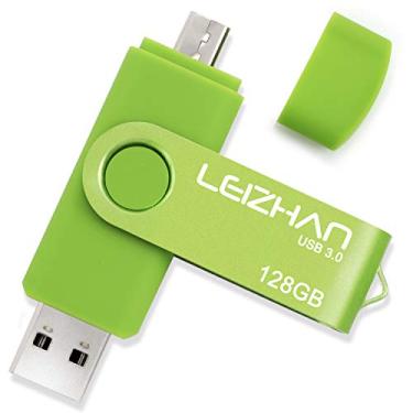 Imagem de leizhan Pen Drive Micro USB OTG de 128 GB Micro Pen Drive Smartphone Pen Drive Pendrive USB 3.0 - Verde
