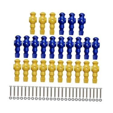 Imagem de UGPLM 26x Table Soccer Men Players, Componentes de entretenimento para homens de pebolim, acessórios de mesa de futebol de jogadores de pebolim, Azul Amarelo