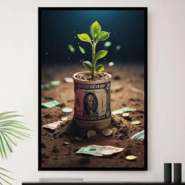 Imagem de Genérico, Quadro Dinheiro Investimento Colheita Decorativo A4 23x33cm