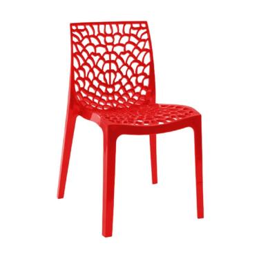 Imagem de Cadeira Vazada Em Polipropileno Gruvyer Espresso Móveis Vermelho