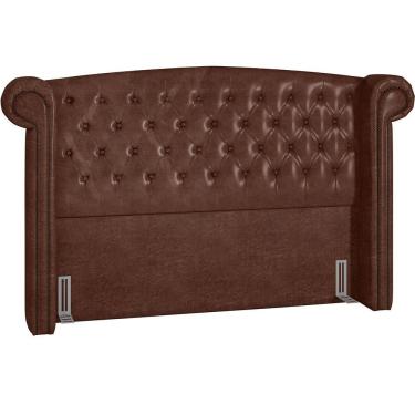 Imagem de Cabeceira Cama Box Casal 140 Cm P05 Sofia Corino Marrom