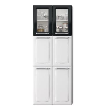 Imagem de Paneleiro Duplo Luce 6 Portas 70cm Ipldv-70 Mx Itatiaia Branco Com Preto