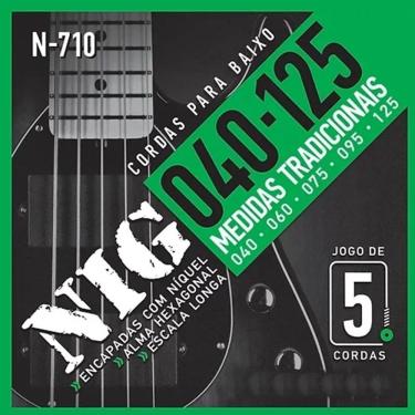 Imagem de Encordoamento Contrabaixo. 040- .125 - 5 Cordas Nig - Escala Longa N710