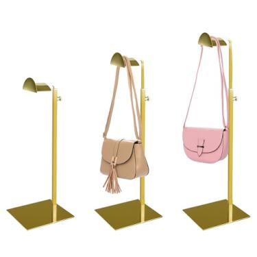 Imagem de Jtuxcke Pacote Com 3 Suportes Para Bolsas, Suporte Exposição De Altura Ajustável, Ganchos Aço Inoxidável, Balcão Loja