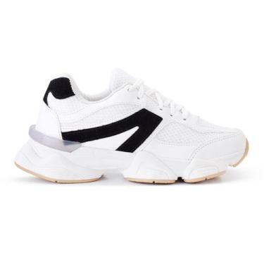 Imagem de Tênis Feminino Esportivo Leve e Confortável Branco - Onyx, Branco pret