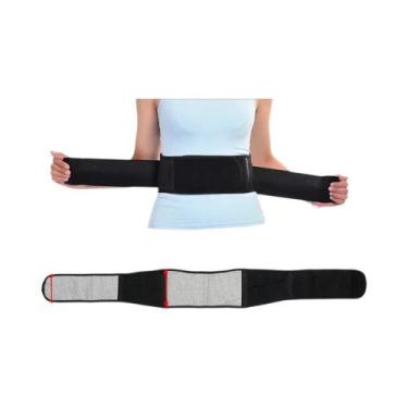 Imagem de Cinto De Suporte Lombar Aquecido Ajustável Terapia Magnética Cinta Tra