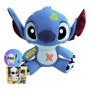 Imagem de Pelúcia Stitch Disney 18 Cm Pintar e Decorar - Lavável Reutilizável  T