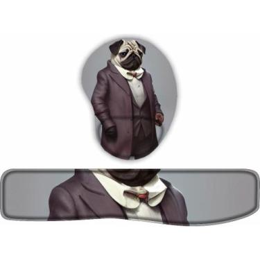 Imagem de Kit Mouse Pad + Apoio De Teclado Pug Coleção 3 - Estampado, 5