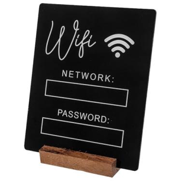 Imagem de Luxshiny Placa De Senha De Wifi Em Acrílico Branca Fácil De Instalar Casa Escritório Restaurante 7 5 X 6