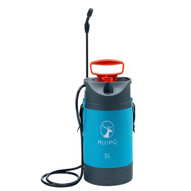 Imagem de CIADAZ Pulverizador de jardim de pressão de bomba portátil 1,32 galão / 5L Pulverizador portátil para gramado e jardim com válvula de liberação de pressão/lança de spray giratória/alça de ombro