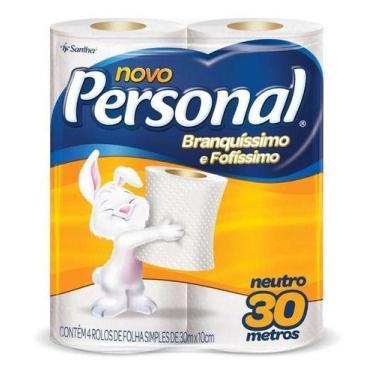 Imagem de Papel Higiênico Personal Neutro F.simples C/4 Rolos