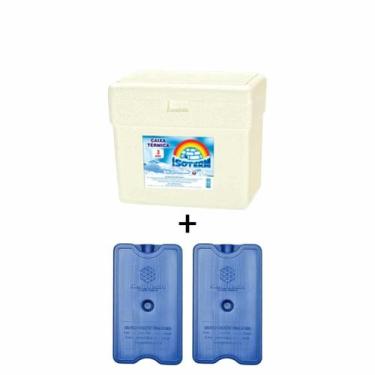 Imagem de Caixa Térmica de Isopor 3 litros + 2 Gelos Reutilizáveis GR400 400ml -