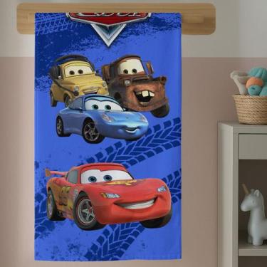 Imagem de Toalha Infantil Banho Menino Estampa Carros Desenho Corrida Desenho Di