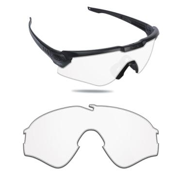 Imagem de Fiskr Lentes de reposição não polarizadas compatíveis com óculos de sol Oakley Si Ballistic M Frame Alpha OO9296, resistente a impactos e ajuste perfeito - transparente