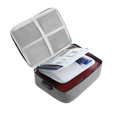 Imagem de Porta Passaporte Família Bolsa para Documentos de Identidade, Passaporte, Carteira de Vacina com Diversos Compartimentos para Viagem com Cadeado de Segredo