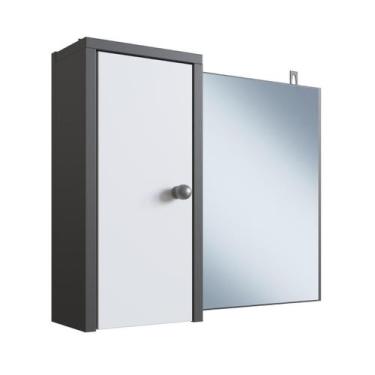 Imagem de Armário Para Banheiro com 1 Porta Grafite/Branco LVA04 Versato Emovell