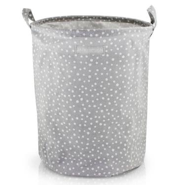Imagem de Cesto Para Roupa Suja- Brinquedos Tecido (g) - Linha Loft Cinza