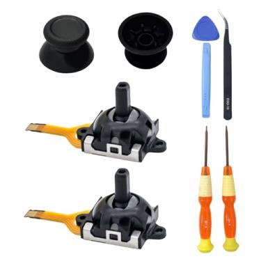 Imagem de Hzxkqmil Replacement Joystick Analog Stick for Legion Go 8.8", 2 Joysticks Sensor Module 2 Thumb Grips Repair Parts for Lenovo Legion Go Handheld Controller, Black