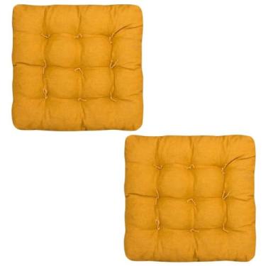 Imagem de Kit 2 Futon 40x40 Baixo Assento Almofada Colorida Shelter(Mostarda)