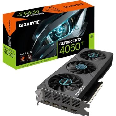 Imagem de Placa de Vídeo Gigabite NVIDIA GeForce RTX 4060 Ti Eagle OC 8GB GDDR6 DLSS Ray Tracing GV-N406TEAGLE OC-8GD