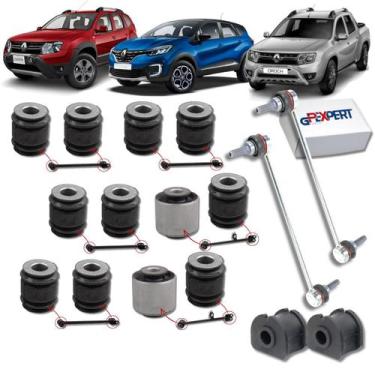 Imagem de Kit 16 buchas bieletas suspensão traseira duster oroch captur 2012 201