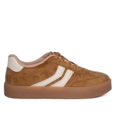 Imagem de Tênis Feminino Vizzano Suede Milano Plataforma Caramelo, Caramelo, 37