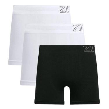 Imagem de Kit 3 Cuecas Boxer Masculina Zee Rucci Microfibra Poliamida Seamless -