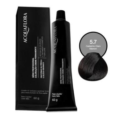 Imagem de Coloração Creme Acquaflora 5.7 Castanho Claro Marrom 60g