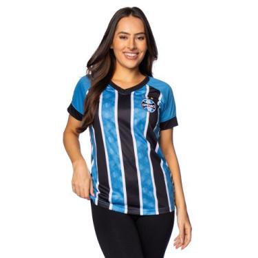 Imagem de Camiseta Feminina Legend Grenal Grêmio Estampada Azul/Preto - LOTUS, A