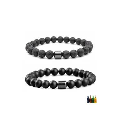 Imagem de Asiamist 2 pulseiras antiálcool para homens e mulheres para parar de beber álcool pulseiras parar de querer álcool aliviam a ansiedade e o estresse, Medium, Pedra, Sem Pedra Preciosa