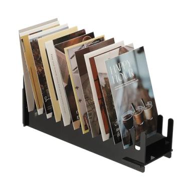 Imagem de PATIKIL 1 suporte de exibição de cartão transparente de 12 camadas, suporte de exibição de adesivo de acrílico organizador de porta-cartões postais portátil para envelopes foto mesa livro selo, preto