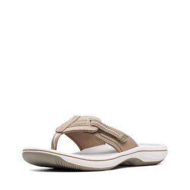 Imagem de Clarks Chinelo feminino Brinkley Jazz, areia sintética, 36 M EUA, Sintético de areia, 0 Women/0 Men