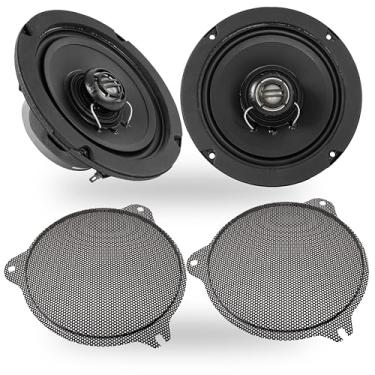Imagem de NVX® Alto-falantes de motocicleta XFHD6F premium de 16,5 cm, pico de 600 W (300 W RMS), coaxiais de carenagem frontal de 2 Ohm com tweeters de titânio de 2,5 cm, impermeável, atualização plug-and-play
