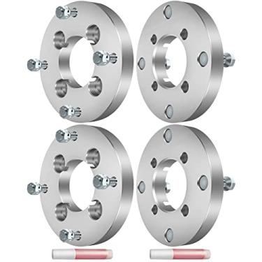 Imagem de ECCPP Conjunto de 4 espaçadores de roda de 1 polegada 4 x 6,14 4 x 156 kit adaptador espaçador de roda com furo de cubo M 12x1,25 74 mm para 250 4x4 300 300 2x4 300 2x4 Auto 400 2x4 400 4x4 0 4 x 4