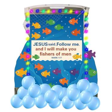 Imagem de Kit de decoração de porta-malas ou petiscos religiosos, decoração cristã, tema do mar, dia das bruxas, carro, decoração ao ar livre, para igreja, carro, arco, porta de garagem