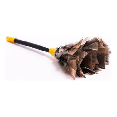 Imagem de Espanador De Pó ORIGINAL Com Penas Naturais, Cabo longo, Tira Pó De Livros, Tira pó de Mesas, TVs, Note, Móveis, Limpador De Poeira, Para Escritório, Para Lojas, Para Comércios, Para Residências