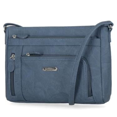 Imagem de MultiSac Bolsa tiracolo Summerville East West, jeans floral