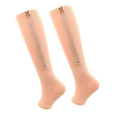 Imagem de Meia Esportiva de Compressão para Panturrilha Bege L,XL - marca