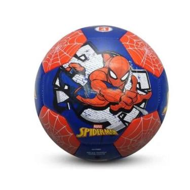 Imagem de Bola de futebol o espetacular homem aranha vermelha/azul pvc tam4 marv