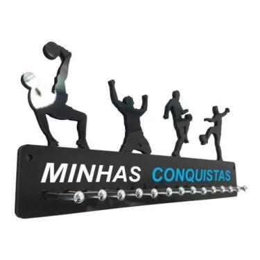 Imagem de Porta Medalhas Futebol Masculino 34cm Comprimento - QUADRO DE MEDALHA